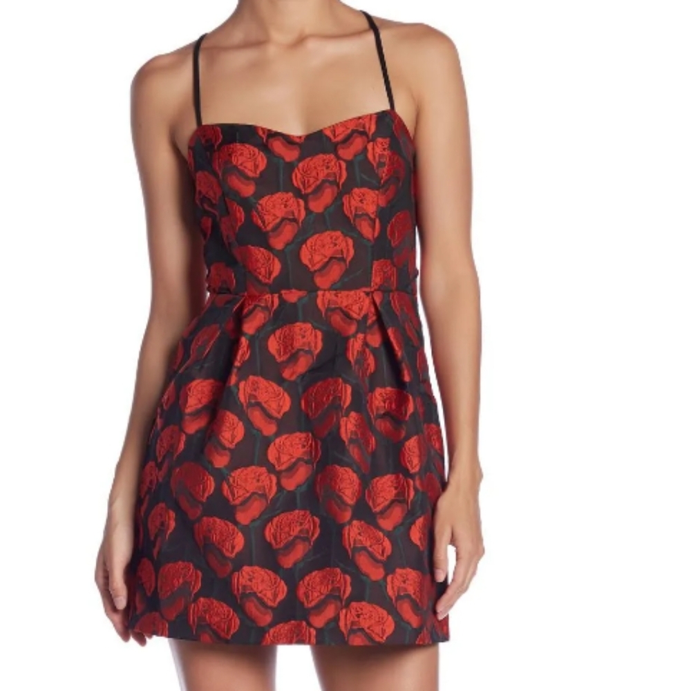 SMALL RED ROSE MINI DRESS